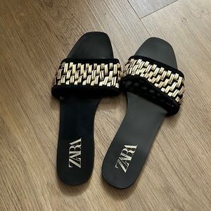 Zara black sandals